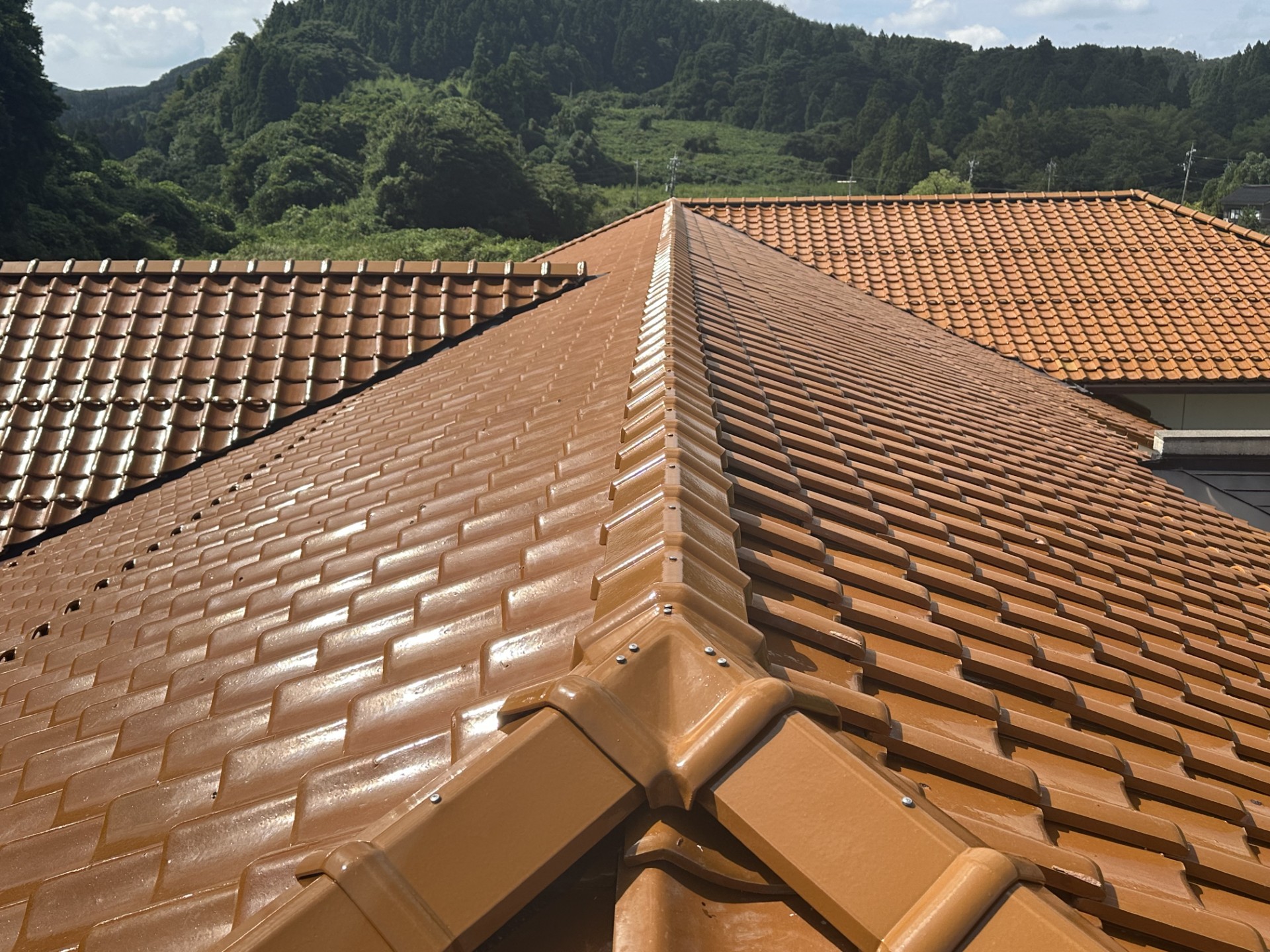 Ｈ公民館棟三角冠施工